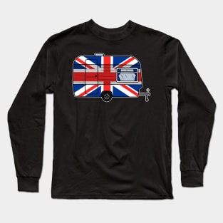 UK Flag Caravan Camping Summer Holiday Long Sleeve T-Shirt